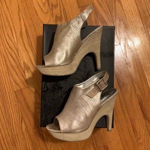 Dolce Vita Manny distressed suede heel sandal